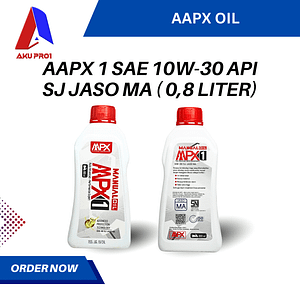 OLI 4T MESIN MOTOR MANUAL OIL AAPX 1 0,8 LITER HONDA YAMAHA (SAE 10W-30 API SJ JASO MA)