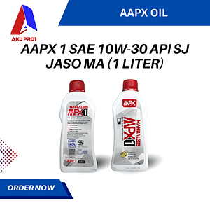 OLI 4T MESIN MOTOR MANUAL OIL AAPX 1 1 LITER HONDA YAMAHA (SAE 10W-30 API SJ JASO MA)